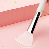 HAOKEY Fabricant de pinceaux de maquillage OEM ODM, pack unique de pinceaux de soin de la peau, brosse blanche pour masque facial en silicone à faire soi-même, marque privée