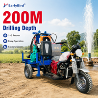 Foreuse de puits d'eau de 100m à 200m, machine de forage fiable pour puits profonds