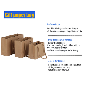Kraft Paper Gift <b>Bags</b> Rope Handle Paper Shopping <b>Bags</b> <b>Black</b> White Pink Favor Packaging for Party Craft - Product Image 5