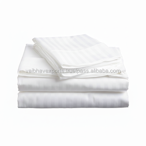 Sábanas de algodón 100% para cama de hotel - Product Image 1