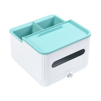 Boîte de rangement multifonctionnelle en plastique pour accoudoir de voiture, organiseur de siège, double porte-gobelets, boîte à mouchoirs, support de téléphone, intérieur de véhicule