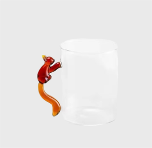 Wholesale Customized clear Glass Drinking Cup <strong>Mug</strong> with Squirrel Handle - Product Image 2