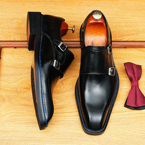 Zapatos Retro Casuales de Cuero Genuino Hechos a Mano con Punta Redonda para Hombre, Zapatos Sin Cordones Modernos con Acabado Encerado, Mocasines Británicos - Product Image 3