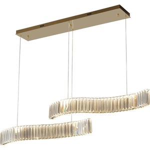 Crystal Chandelier Long Strip LED Pendant <b>Light</b> <b>Remote</b> <b>Control</b> For Dining Room Table Modern Minimalist Style 100cm 120cm 140cm - Product Image 5