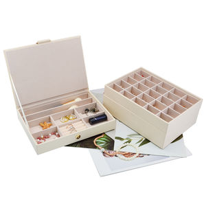 Mexda impilatori <span class=keywords><strong>portagioie</strong></span> in pelle Organizer per gioielli custodia per espositore impilabile vassoi per gioielli vassoio espositivo - Product Image 2