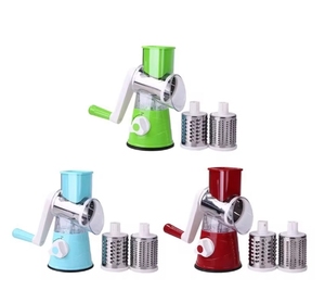 Râpe à fromage manuelle rotative en plastique, coupe-légumes, trancheuse à pommes de terre, mandoline, hachoir multifonctionnel, portable pour la cuisine - Product Image 2