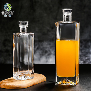 Bottiglia Quadrata da 500ml per <span class=keywords><strong>Whisky</strong></span>, Gin, Vodka, Bottiglia in Vetro per Liquori e Alcolici - Product Image 4