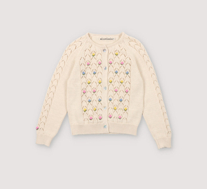 Petit MOQ, Marque Personnalisée, Pulls en Tricot <span class=keywords><strong>Beige</strong></span> pour Filles, Ensemble 3 Pièces en Laine Fine Ajourée, Vêtements pour Filles - Product Image 2
