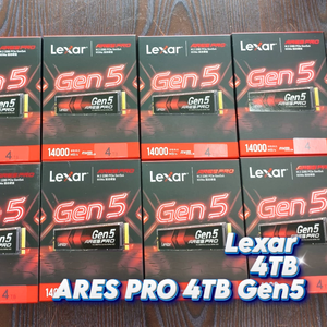 Lexar ARES PRO 4TB Gen5 NVMe M.2 SSD, PCIe 5.0 X4 Internal SSD, kecepatan baca hingga 14000MB/s - untuk Pengeditan Video AI, Kompatibel dengan PC - Product Image 1