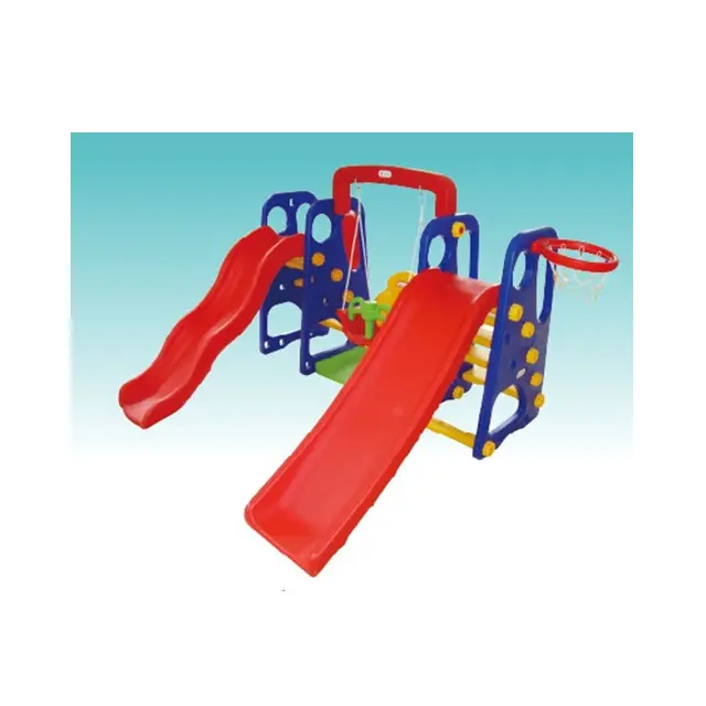 Columpio y tobogán multifunción para niños (QX-160B), toboganes de plástico para juegos infantiles, columpios y toboganes para exteriores para niños