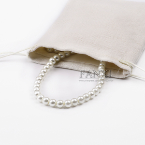 FANXI Sacs de rangement et pochettes cadeaux en lin pour bijoux, faits main, avec intérieur en velours, pour bagues, bracelets et colliers - Product Image 1