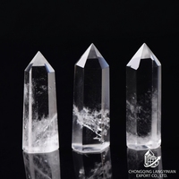 Pierre de cristal naturelle, quartz clair hexagonal, obélisque, colonne, pierre brute pour la décoration de la maison, du bureau, de la table, ornement, cadeau