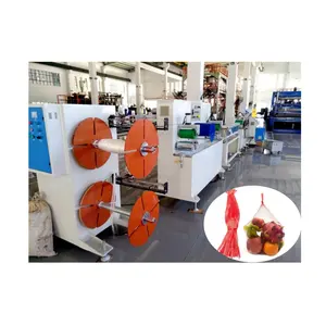 Plastic Fruit Net Bag Making Machine Plastic PP Knotless Garlic Nets Bag Extruder