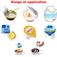 Facile à utiliser manuel papier plastique bol jus gelée tasse remplissage scellage machine plateau alimentaire carré rond récipient thermoscellant