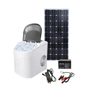 Máquina de hielo portátil ECO Solar DC, 12V/24V, automática, con tanque de agua 2,2