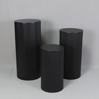 Ensemble de 3/5 supports à fleurs modernes en fer blanc, socle ondulé, présentoirs à gâteaux et desserts, décoration de fête et de mariage, haute qualité, durable