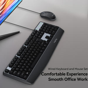 Ensemble <span class=keywords><strong>clavier</strong></span> et <span class=keywords><strong>souris</strong></span> filaire antistatique VegGieg de haute qualité <span class=keywords><strong>pour</strong></span> le bureau, l'école, l'emballage et l'impression - Product Image 2