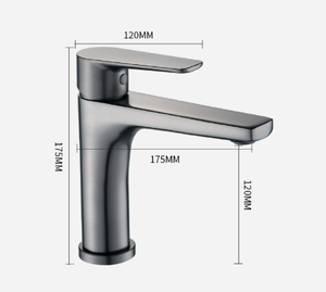 Robinet de lavabo bas à levier unique, corps en laiton, montage sur plan, mitigeur bas eau froide et chaude, cartouche céramique G3/8 - Product Image 5