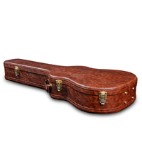 WC16-W2 OEM RM PVC Kulit Kayu Gitar Akustik Hard Case Interior Beludru Anti Benturan Pegangan Buatan Tangan Tahan Air Kayu Lapis 5mm 20mm