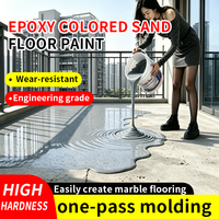 Peinture liquide de granit à effet marbre, auto-nivelante, époxy, à forte adhérence, de haute qualité, avec sable coloré, conforme RoHS, pour sols