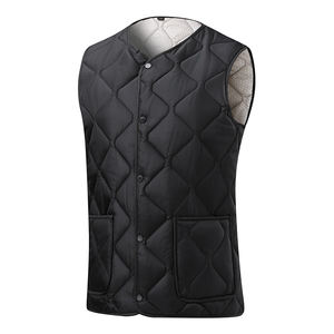 Gilet d'hiver décontracté pour <span class=keywords><strong>femme</strong></span> RCX Wholesale, écologique, respirant, coupe-vent, rembourré en laine, tricoté, sans manches, fermeture à un bouton - Product Image 1