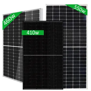 स्टॉक सौर पैनल पूर्ण काले 410w 460w 550w फोटोवोल्टिक सौर पैनल 182 मिमी फोटोवोल्टिक सेल कंपनियों