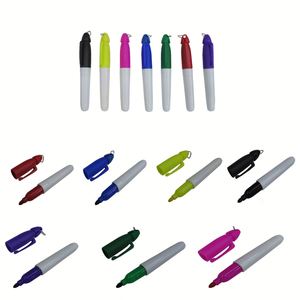 Custom Logo Multicolor Plastic Mini <b>Permanent</b> <b>Marker</b> with Cap Clip Keychain Golf Ball Liner Promotion Gifts - Product Image 3