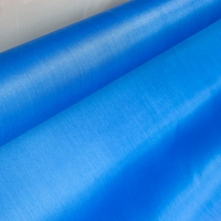 Haute température 550 ° Tissu en fibre de verre C ignifuge bleu, tissu pour rideau de soudage, homologué CE, couleur personnalisée disponible