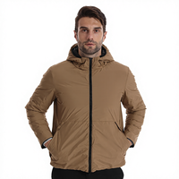 Veste matelassée en nylon épais réversible imperméable à fermeture éclair personnalisée OEM, taille plus, décontractée, respirante, pour homme