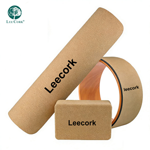 Tapis de yoga LEECORK en liège organique et TPE antidérapant, avec logo personnalisé, 183*61cm, écologique, en caoutchouc TAN-5005b - Product Image 4