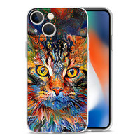 Abstrait Surréaliste Animal Lion De Luxe Clair Doux Téléphone étui pour iphone 15 14 13 12 11 16 17 Pro Max XS XR SE Plus Antichoc Couverture