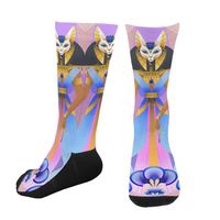 Chaussettes blanches Blank Performance Crew Chaussettes de sport en polyester à hauteur de genou pour sublimation