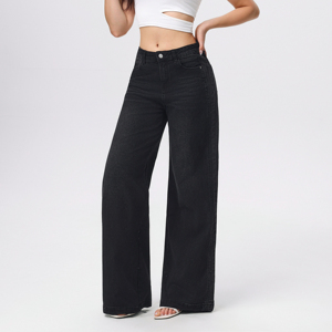 Jeans scuri, larghi e a gamba dritta: pantaloni resistenti ed eleganti. - Product Image 1