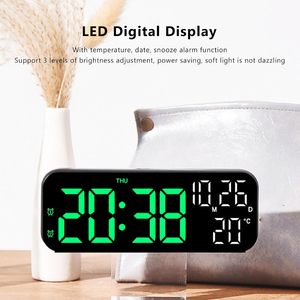 <b>LED</b> Digital Desk Alarm <b>Clock</b> with Temperature Date Wake up Alarm <b>Clock</b> Reloj Digital Table <b>Clock</b> - Product Image 2