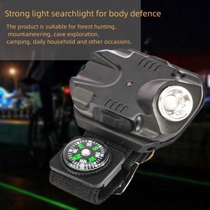 Super Bright Tactical Wrist LED Light, Rechargeable Waterproof LED Flashlight Wristlight <strong>Watch</strong> <strong>With</strong> <strong>Compass</strong> for Outdoor - Product Image 6