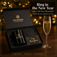 Coffrets cadeaux de tasses à café en céramique avec logo personnalisé, sous-verres en PU, carte de vœux, cadeau d'entreprise pour Noël, Nouvel An, fête des employés, coffret cadeau de fin d'année
