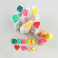 Neue Ideen 12cm Silikon-Mousse-Röhrenform Kinder-DIY Sandwich Runde Quadratische Röhrenform Kerzen-Kuchenform