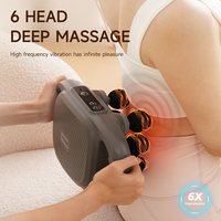 Pistolet de massage électrique professionnel de haute qualité avec 6 têtes pour les massages de Vibration musculaire et de fascia des tissus profonds pour cadeau