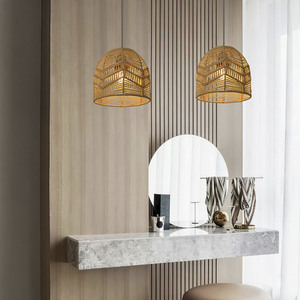 Handmade Woven Paper <b>Rope</b> Pendant <b>Light</b> E27 Round LED Lampshade For Room Guesthouse Hotel Restaurant - Product Image 2