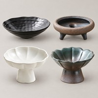 Pot de fleurs en céramique de style chinois pour boule de mousse, vase hydroponique zen pour bureau