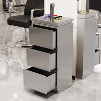 Nouvelle armoire de rangement multi-niveaux en acier inoxydable pour salons de coiffure, mobilier de coupe de cheveux pour salons de barbier