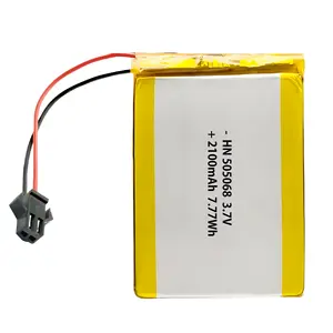 Bateria de lítio de polímero 505068 para console de jogos 2000MAH 3.7V, carregamento direto da fábrica, tesouro médico para PDA
