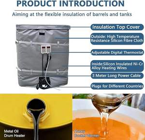 เครื่องทำความร้อนแบบหนีบติดถัง IBC สำหรับน้ำมันแร่และน้ำมันหล่อลื่นอุตสาหกรรมที่มีอุณหภูมิปานกลาง ทำจากสแตนเลสสตีลสำหรับ<span class=keywords><strong>งาน</strong></span>หนัก - Product Image 4