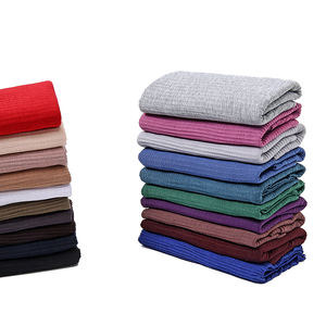 Nueva bufanda larga de algodón mercerizado con Jersey arrugado, gasa de alta calidad, marca de algodón de Color puro, bufanda musulmana de invierno 2020 para mujer - Product Image 6