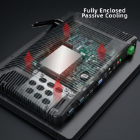 Panel PC Industrial Integrado Gootoox de 12, 13.3, 15.6, 15 y 21.5 Pulgadas con Pantalla Táctil Capacitiva, Sin Ventilador, Clasificación IP65, Montaje en Panel, OEM