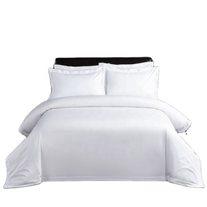 Star Hotel Linen Luxury 400TC <span class=keywords><strong>Housse</strong></span> <span class=keywords><strong>de</strong></span> <span class=keywords><strong>couette</strong></span> blanche unie avec taie d'oreiller Ensembles Linge <span class=keywords><strong>de</strong></span> lit Drap <span class=keywords><strong>de</strong></span> lit Hôtel - Product Image 1