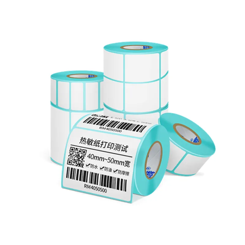 Yapışkanlı kağıt özel etiket rulosu doğrudan termal 4x6 etiketleri 100x150 nakliye etiketleri yazıcı barkod etiketleri rulo