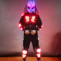 FUNTOYS Costume de Robot Lumineux LED pour Spectacle de Noël, Robe de Scène pour Danseur, Tenue de Soldat LED, Robe de Fête
