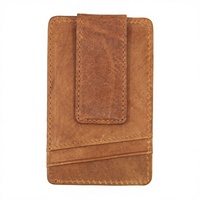 Porte-cartes de visite en cuir PU rétro RFID, style japonais à carreaux, avec ouverture latérale, modèle nouveau, vente en gros du fabricant