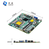 Placa Base Mini ITX de Alto Rendimiento Intel X86 LGA1151, SATA Integrado, 2 LAN RJ45, 6 Puertos COM RS232, Win10/Linux/WiFi Integrado
